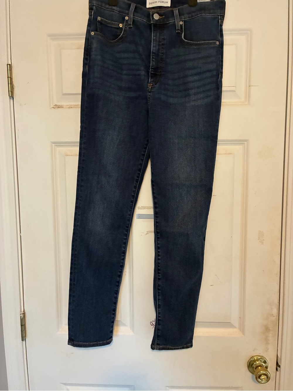 Denim Forum Women's Deep Indigo Skinny Jeans